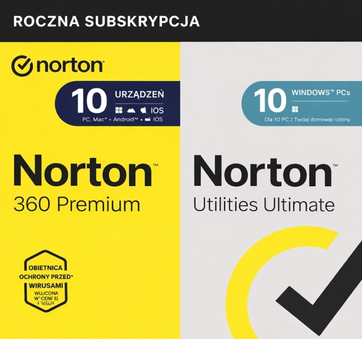 Pakiet Norton 360 Premium i Norton Utilities Ultimate na 10 urządzeń